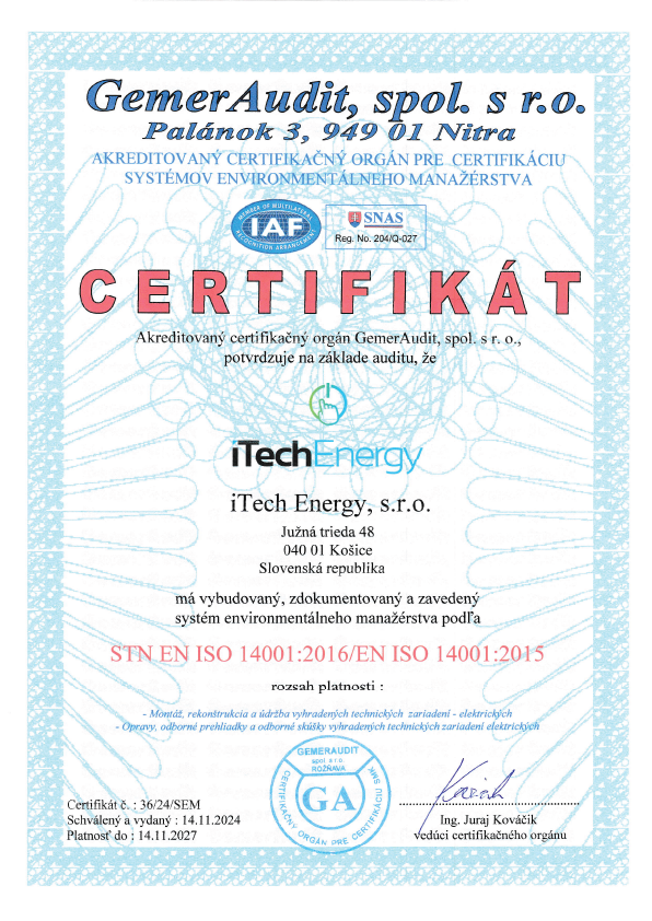 certifikat iso14001