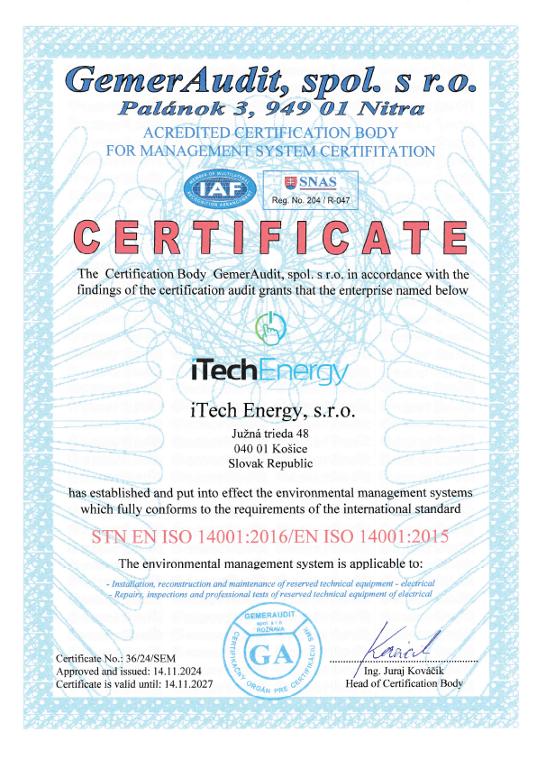 certifikat iso14001 en
